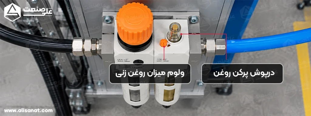 6 پیچ تنظیم میزان روغن و محفظه روغن