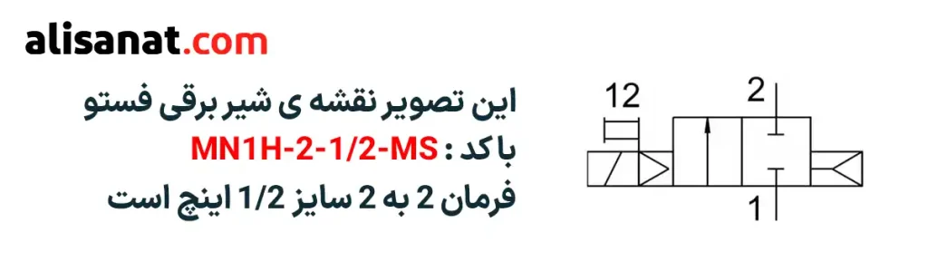 این تصویر نقشه ی شیر برقی MN1H-2-1/2-MS است که با نقشه ی فنی آن توسط فروشگاه علی صنعت به تصویر کشیده شده است