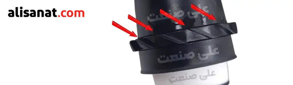 شیار های مورب در واحد مراقبت طرح فستو در فروشگاه علی صنعت