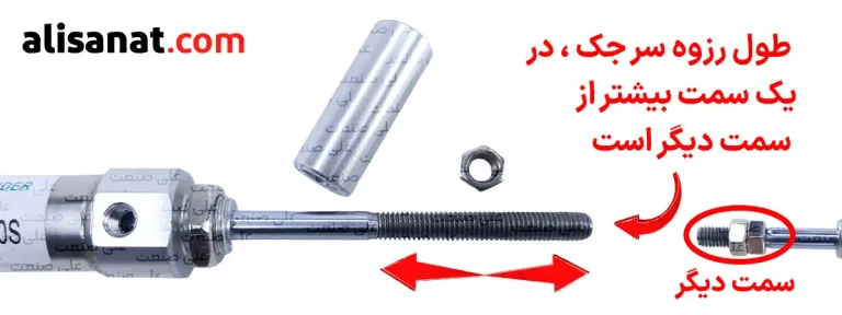 نحوه عملکرد جک پنوماتیک دوسر شافت قابل تنظیم ایرتک سایز 16 در 30 ساخت کشور تایوان