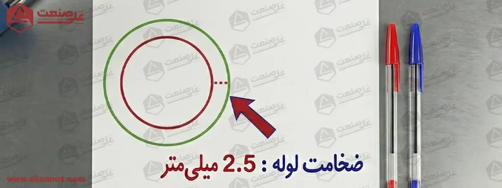 ضخامت لوله جک چهارمیل در این تصویر به وضوح مشخص شده است