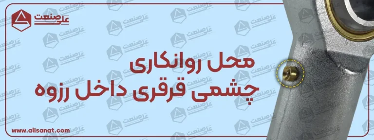 محل روانکاری برای چشمی قرقری جک پنوماتیک که بر بروی بدنه آن تعبیه شده است بر روی آن ساچمه ای وجود دارد که با جابجا شدن آن ، مسیر عبور برای حرکت روغن باز می شود