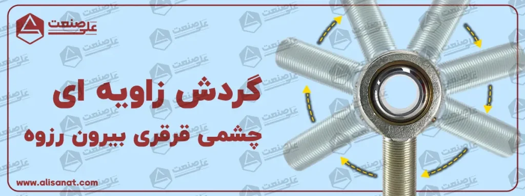 گردش زاویه ای در چشمی قرقری بیرون رزوه به وسیله توپی و محل نصب آن برای تجهیزات میسر شده و می توانند به وسیله بلبرینگ مفصلی حرکتی در یک زاویه مشخص را داشته باشند