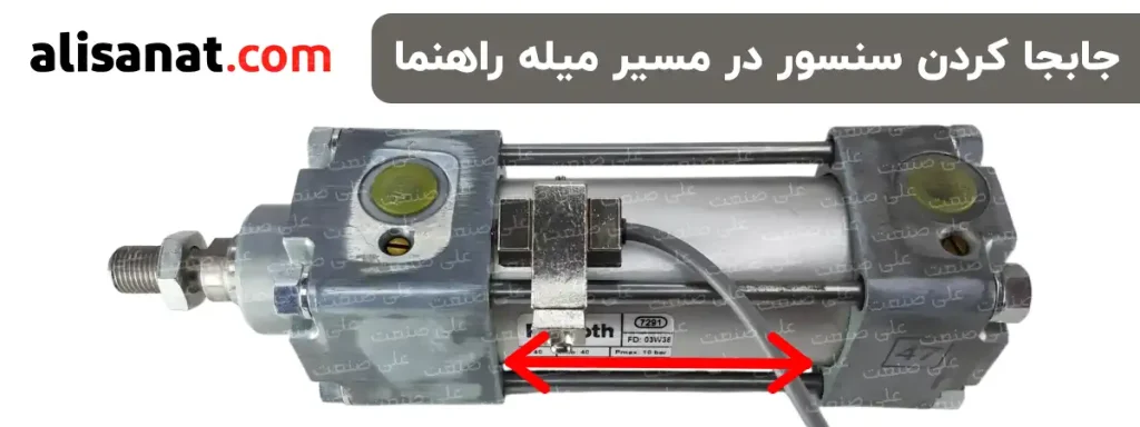 امکان جابجا کردن سنسور در مسیر میله راهنما از طریق به حرکت در آوردن بست سنسور میسر بوده و امکان جابجا کردن سنسور را به اپراتور می دهد و سبب می شود تا از فرمان سنسور در موقعیت های مختلفی که در شفت جک پنوماتیک با بیرون آمدن و به داخل برگشتن به وجود می آید ، استفاده کرد