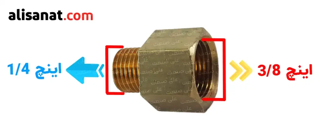 کانکشن ها در تبدیل پشت آمپری برنجی به نحوی است که همیشه کانکشن نری کوچکتر از کانکشن مادگی است و به همین دلیل به این اتصال تبدیل پشت آمپری گفته می شود