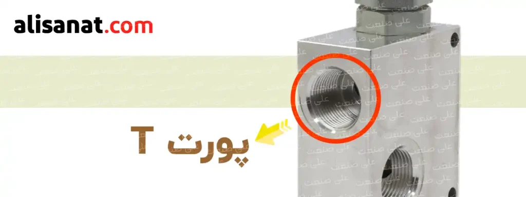 پورت T در فشار شکن هیدرولیک فررو محل تخلیه فشار مازاد موجود در سیستم بر اساس مقدار تنظیم شده است