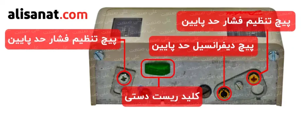 پیچ تنظیم پرشر سوئیچ kp15 پیچ هایی هستند که پرشر سوئیچ به وسیله آن ها بر روی فشار مورد نظر تنظیم شده و مورد استفاده قرار می گیرند