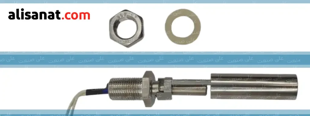رزوه اتصال در لول سوئیچ الاکلنگی استیل به شکل متفاوتی بیرون دنده در نظر گرفته شده است تا از داخل به درون مخزن وارد شده و از ریف مهره بر روی بدنه ثابت گردد