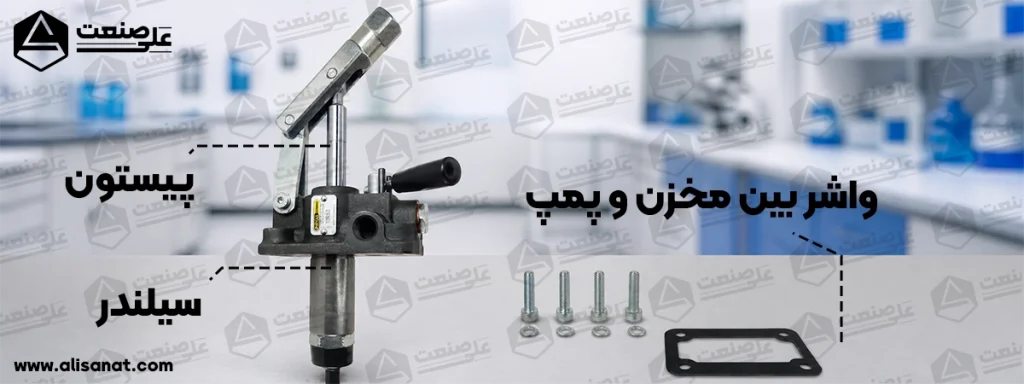 3 واشر بین مخزن و پمپ
