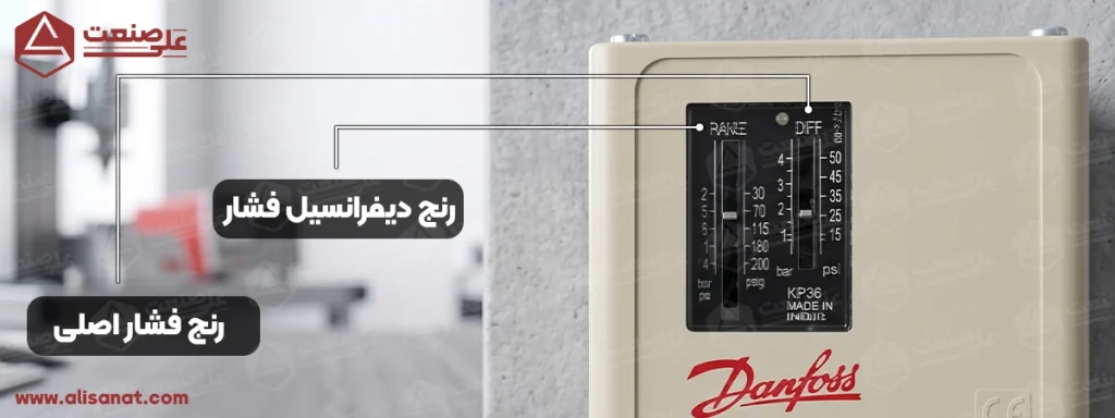 3 رنج فشار اصلی و دیفرانسیل پرشر سوئیچ kp36 دانفوس